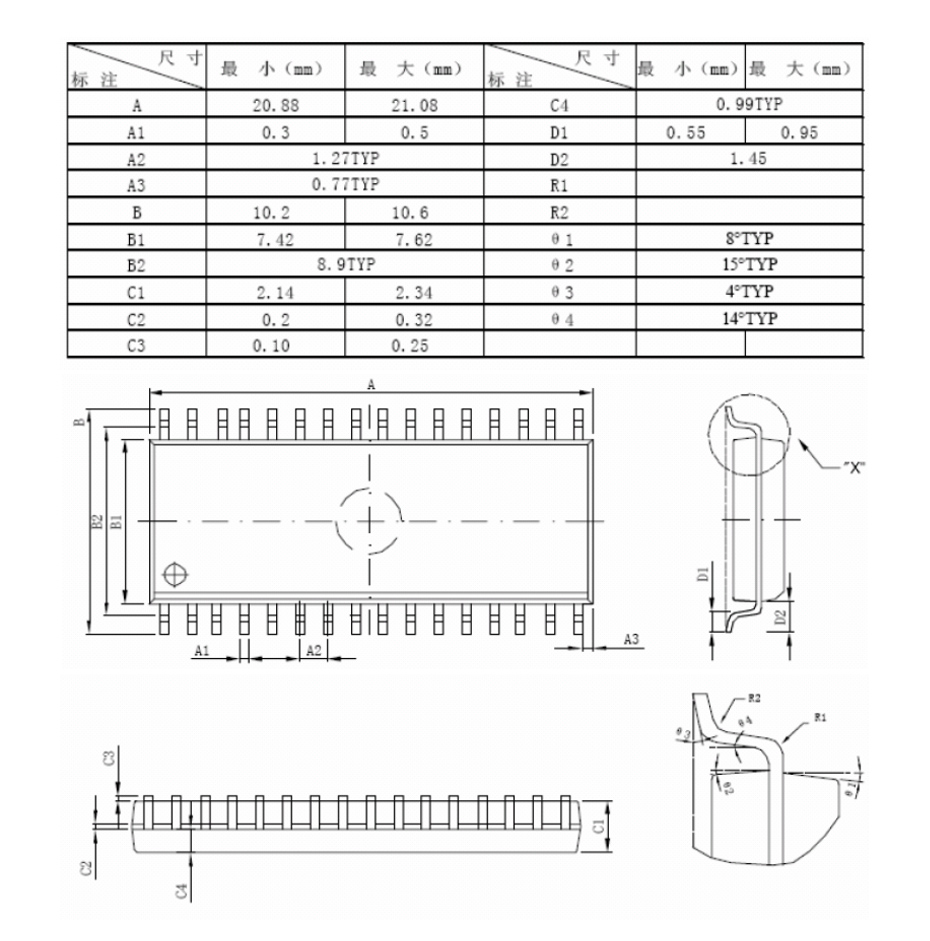 SOP32外形圖與封裝
